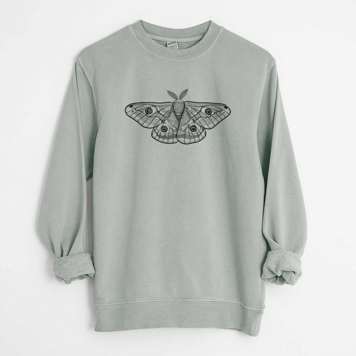 Saturnia pavonia - Small Emperor Moth - Unisex Pigment Dyed Crew Sweatshirt