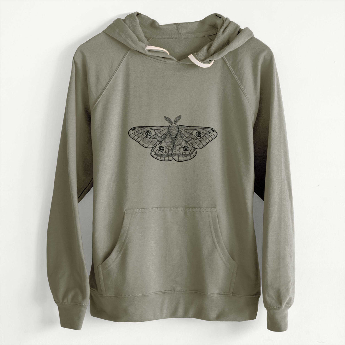 Saturnia pavonia - Small Emperor Moth  - Slim Fit Loopback Terry Hoodie