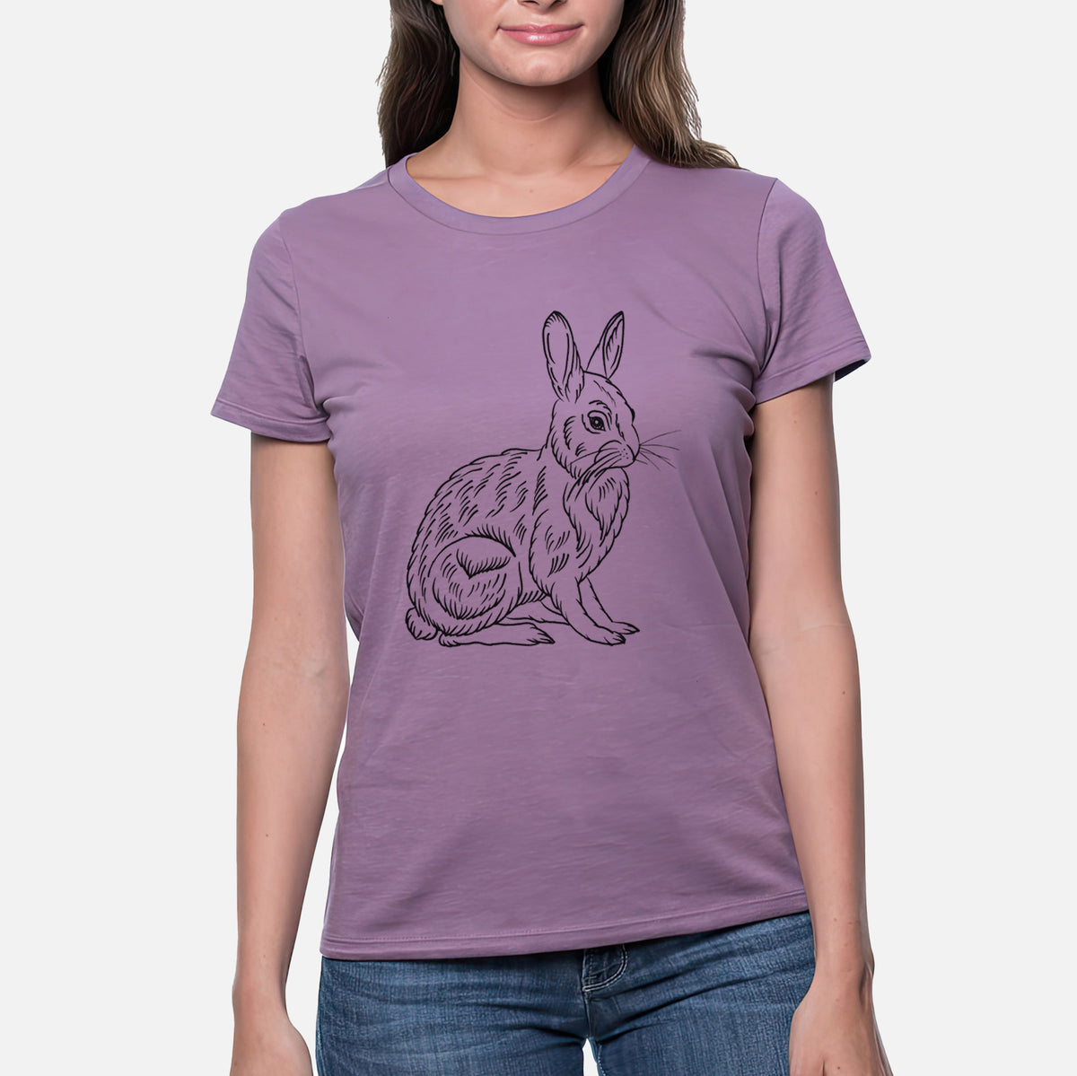 Snoeshoe Hare - Women&#39;s Crewneck - Made in USA - 100% Organic Cotton