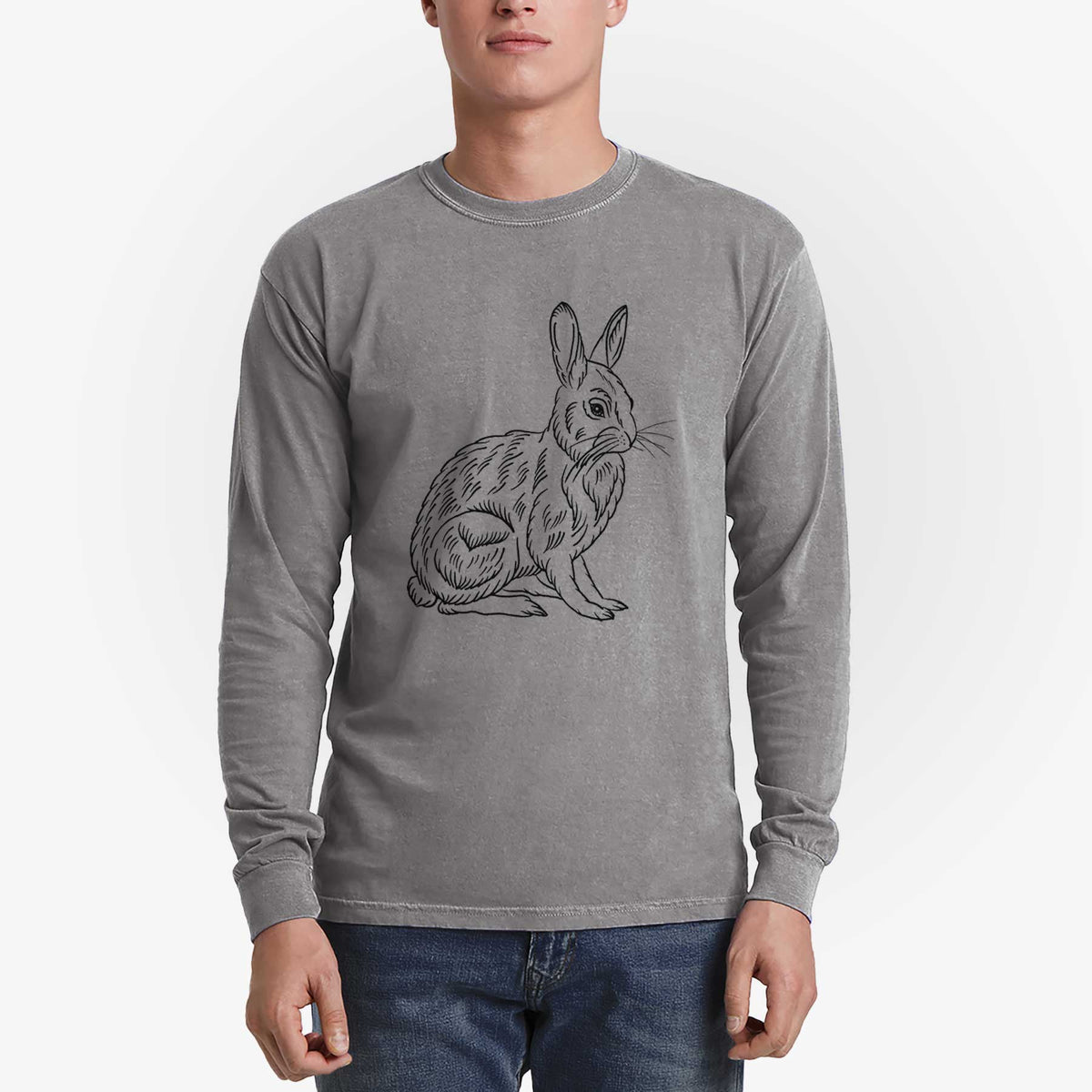 Snoeshoe Hare - Heavyweight 100% Cotton Long Sleeve
