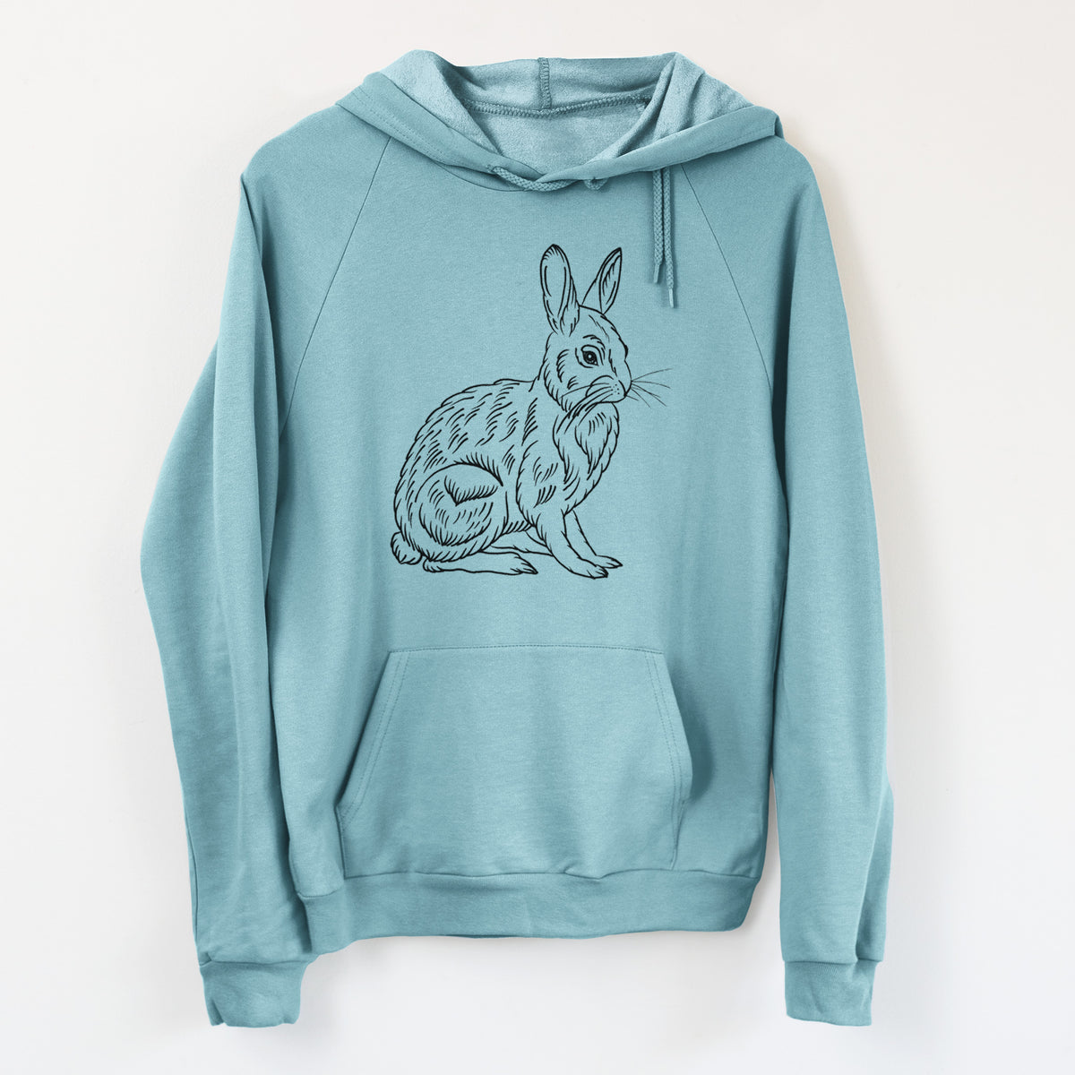 Snoeshoe Hare - Unisex Pullover Hoodie - Made in USA - 100% Organic Cotton