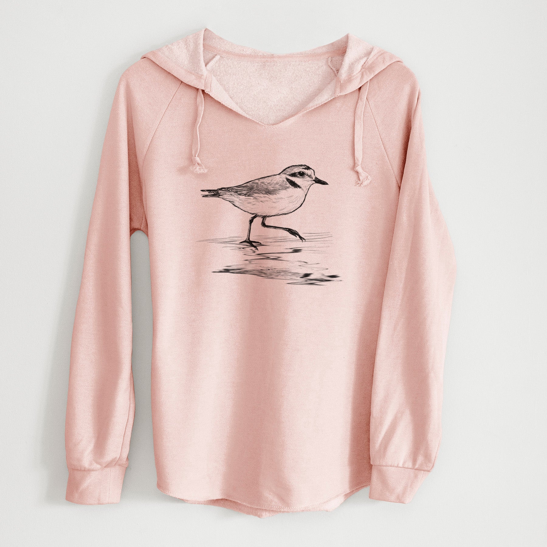 Western Snowy Plover - Charadrius nivosus nivosus - Cali Wave Hooded Sweatshirt