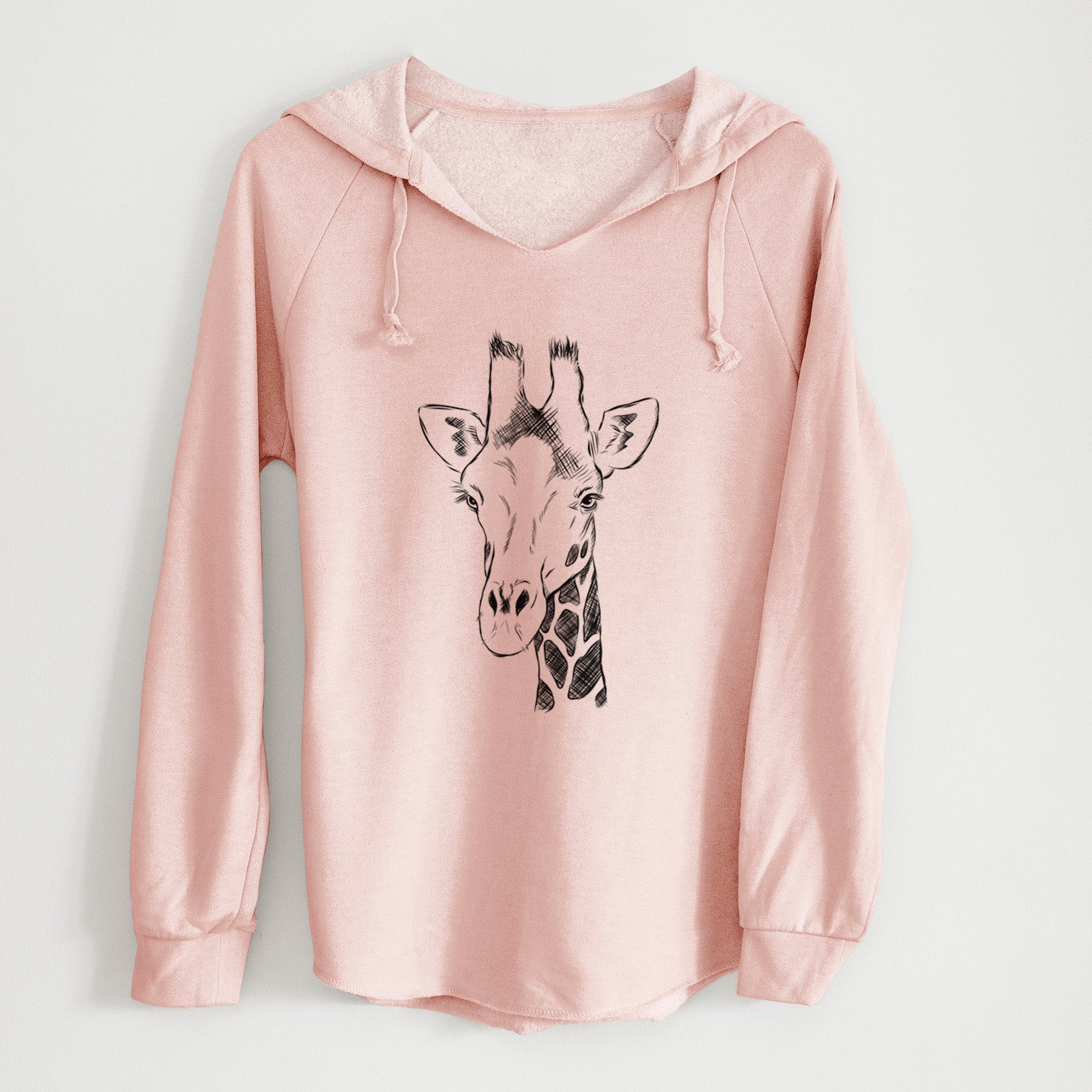 Southern Giraffe - Giraffa giraffa - Cali Wave Hooded Sweatshirt