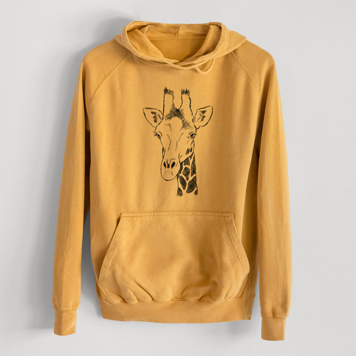Southern Giraffe - Giraffa giraffa  - Mid-Weight Unisex Vintage 100% Cotton Hoodie