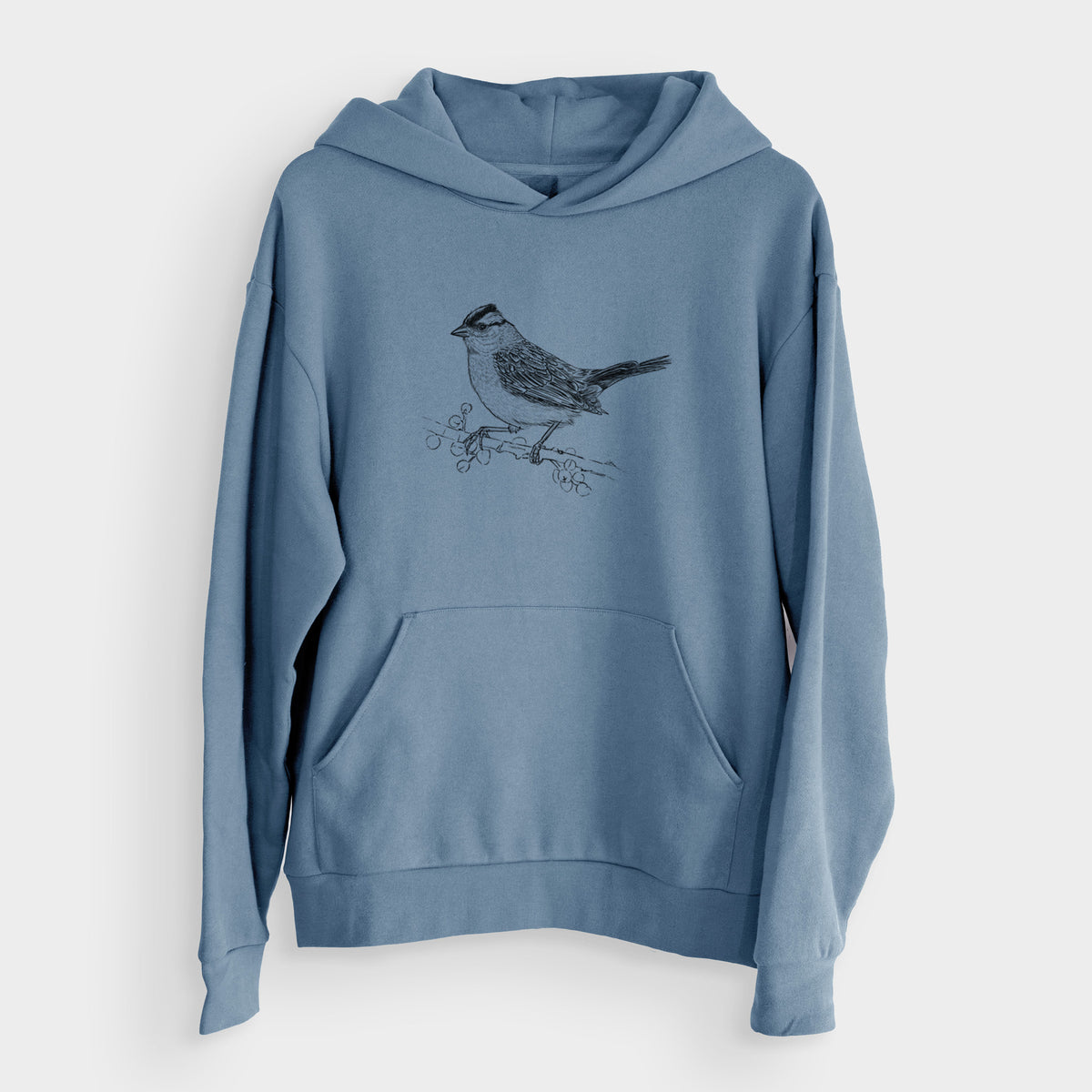 White-crowned Sparrow - Zonotrichia leucophrys  - Bodega Midweight Hoodie