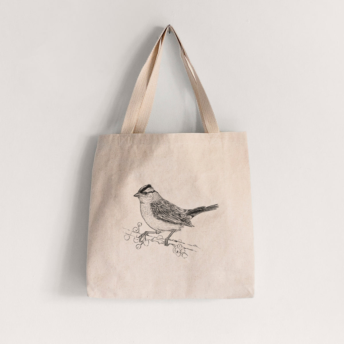 White-crowned Sparrow - Zonotrichia leucophrys - Tote Bag