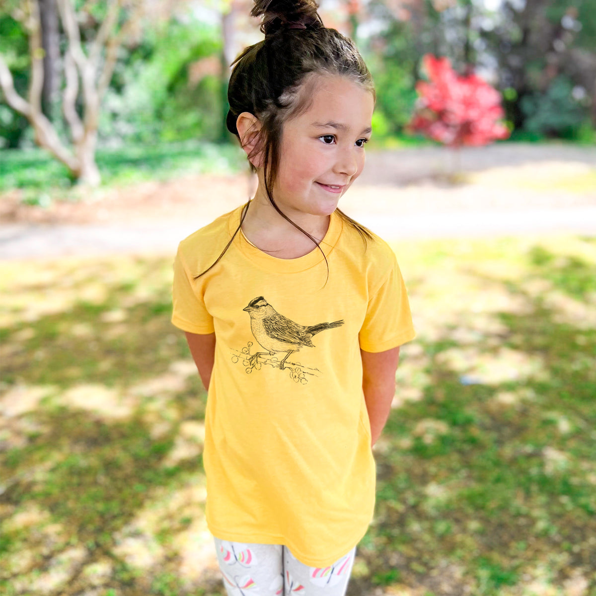White-crowned Sparrow - Zonotrichia leucophrys - Kids Shirt