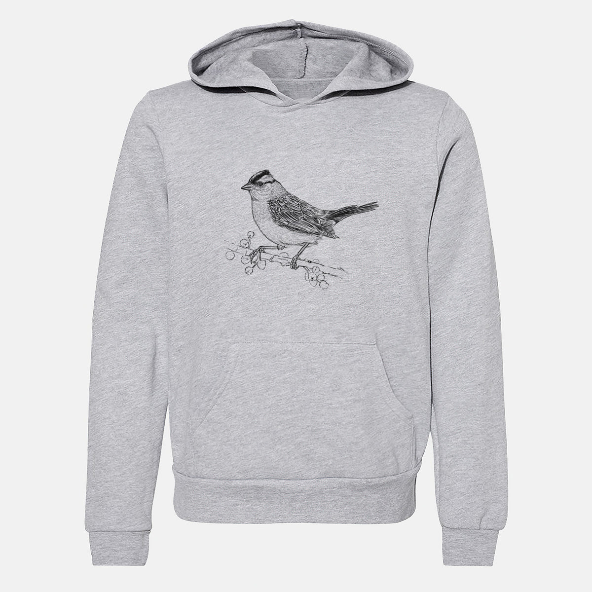 White-crowned Sparrow - Zonotrichia leucophrys - Youth Hoodie Sweatshirt