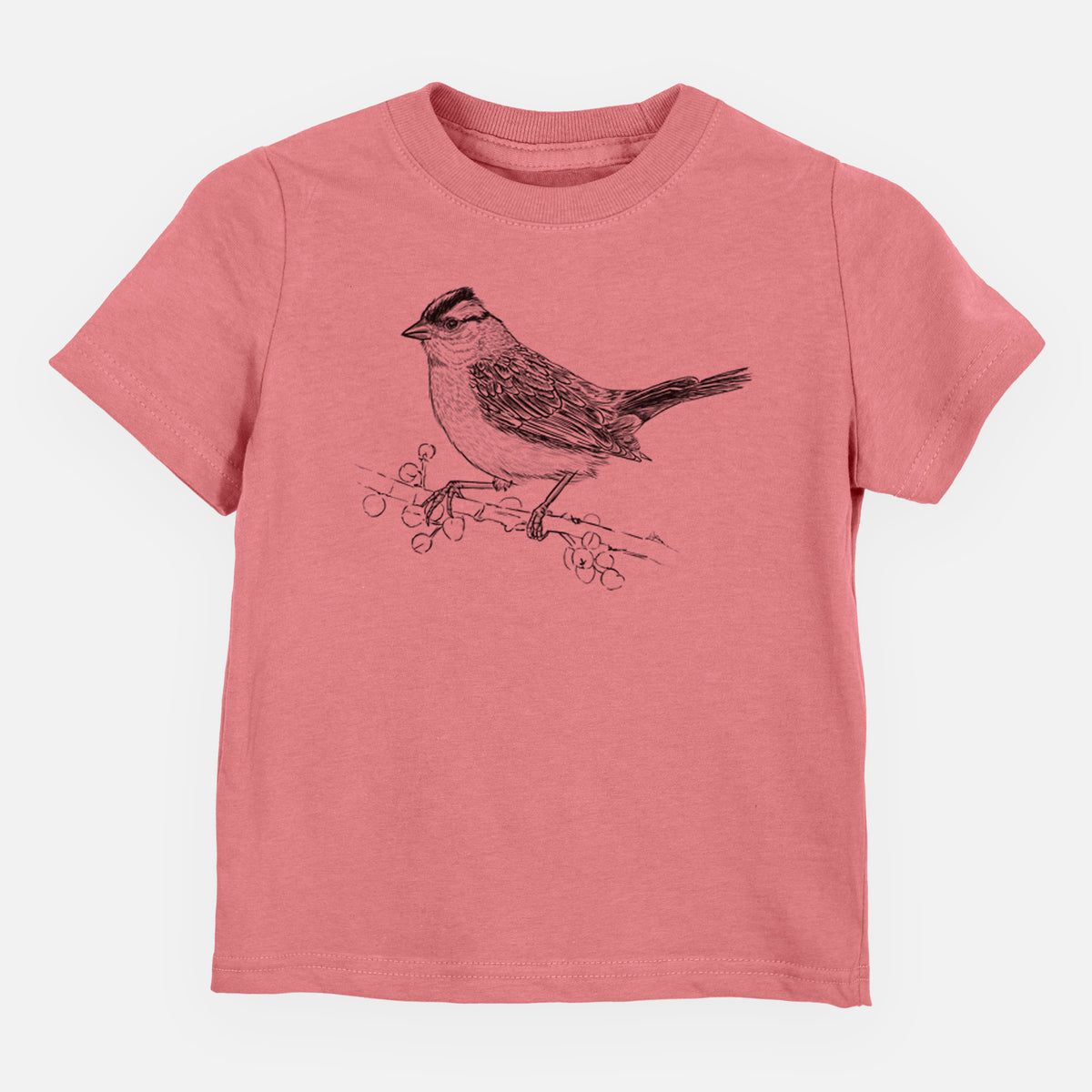 White-crowned Sparrow - Zonotrichia leucophrys - Kids Shirt