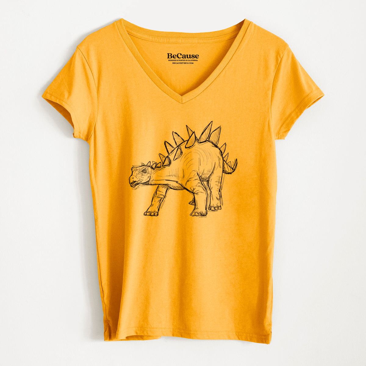 Stegosaurus Stenops - Women&#39;s 100% Recycled V-neck