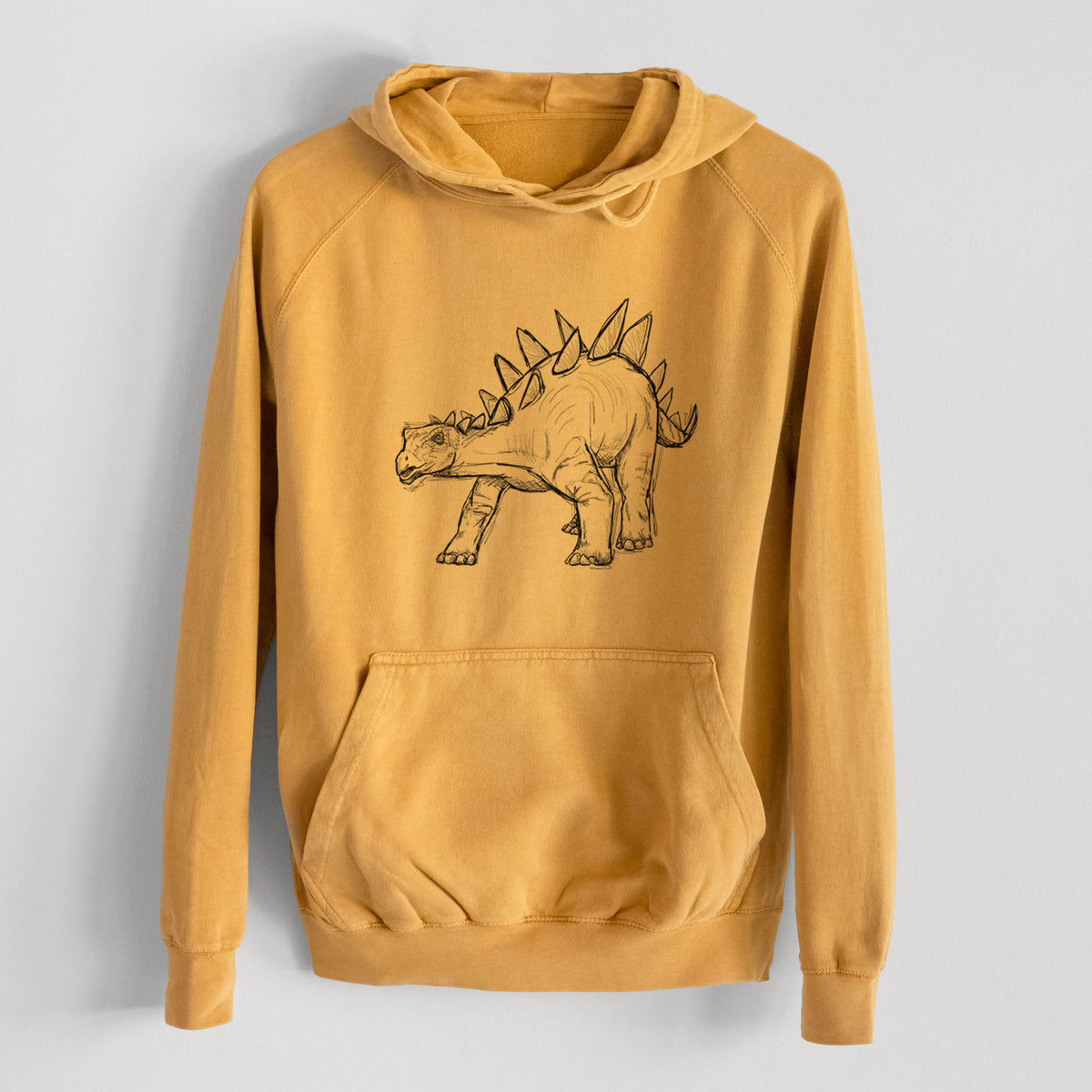 Stegosaurus Stenops  - Mid-Weight Unisex Vintage 100% Cotton Hoodie