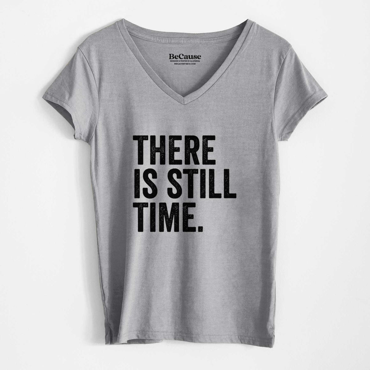 There&#39;s Still Time - Women&#39;s 100% Recycled V-neck