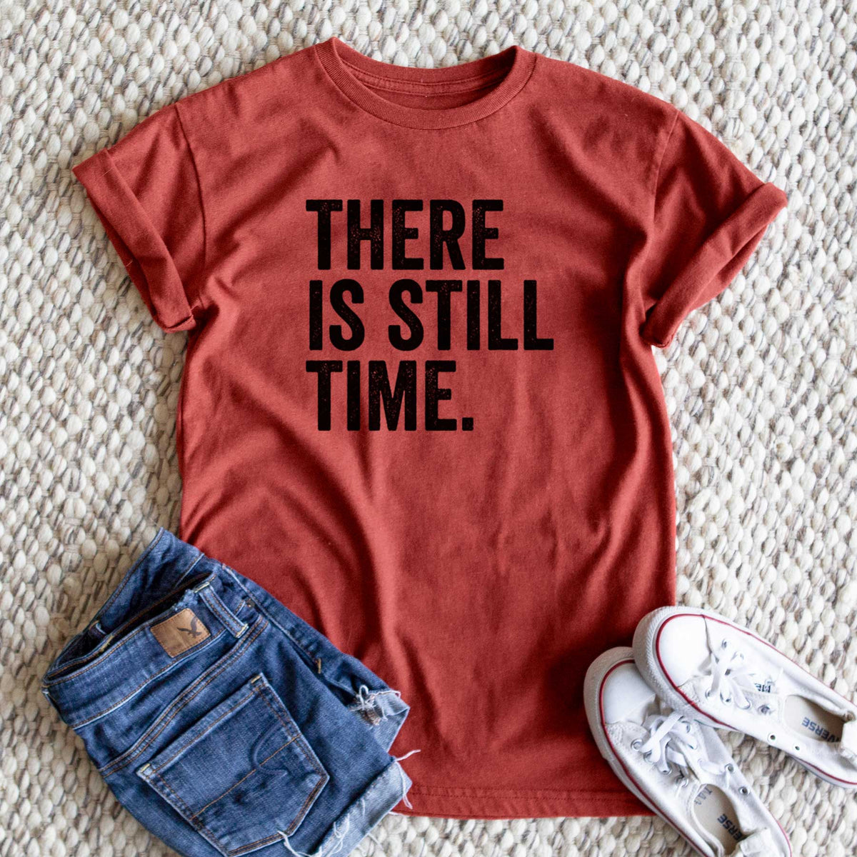 There&#39;s Still Time - Unisex Recycled Eco Tee  - CLOSEOUT - FINAL SALE