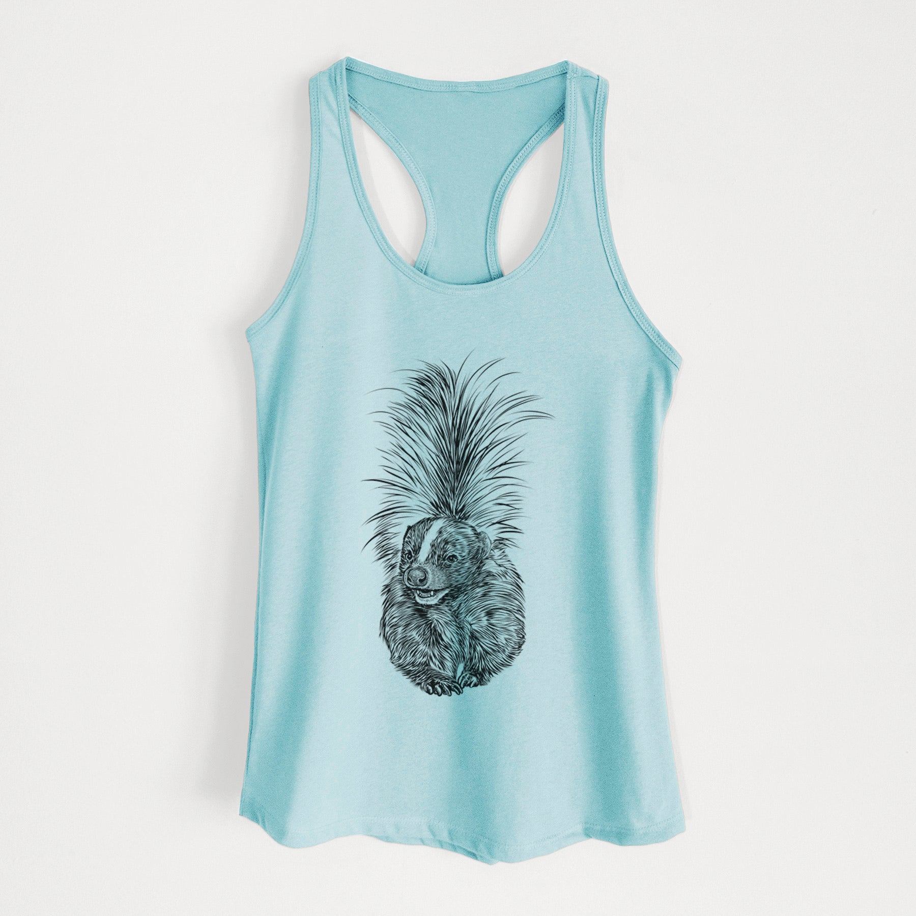 Striped Skunk - Mephitis mephitis - Women's Racerback Tanktop