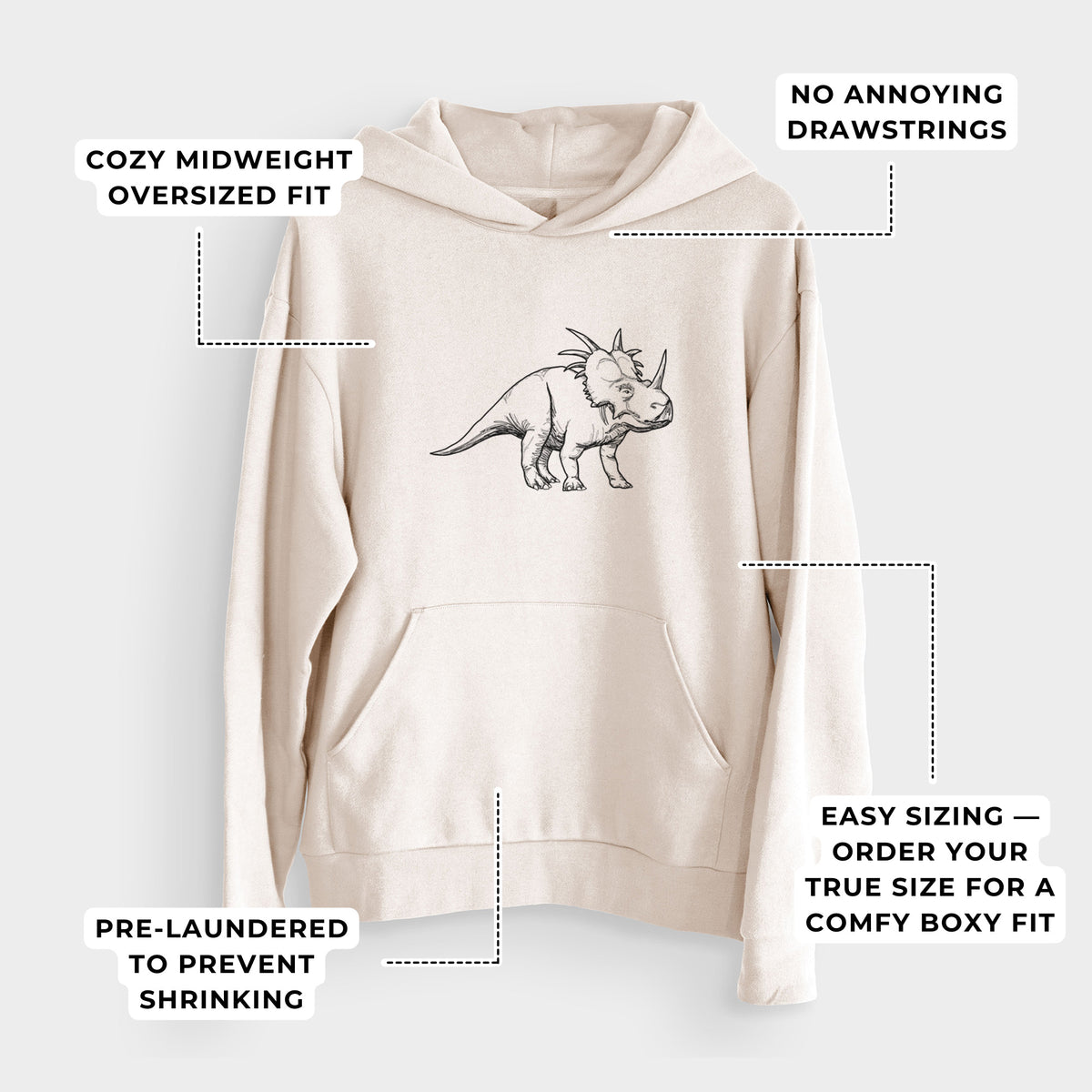 Styracosaurus Albertensis  - Bodega Midweight Hoodie