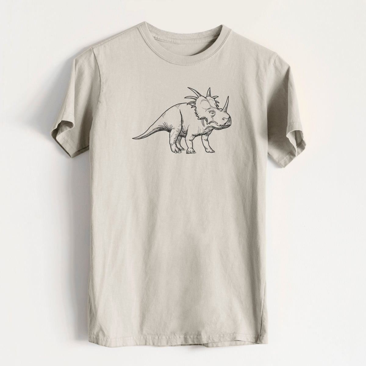 Styracosaurus Albertensis - Heavyweight Men&#39;s 100% Organic Cotton Tee