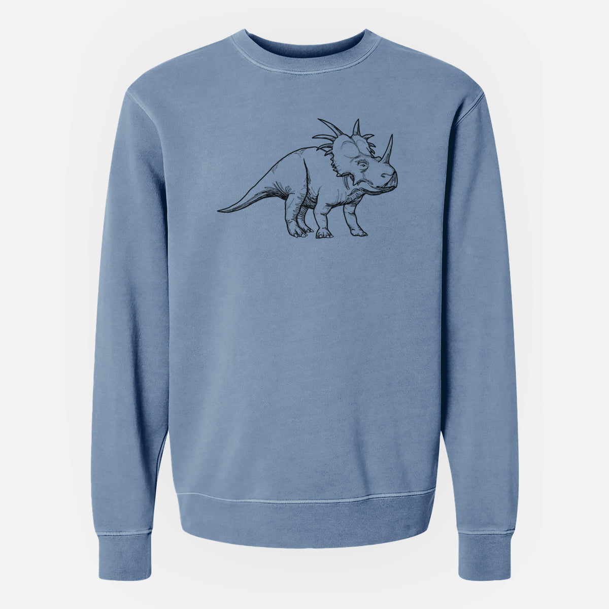 Styracosaurus Albertensis - Unisex Pigment Dyed Crew Sweatshirt