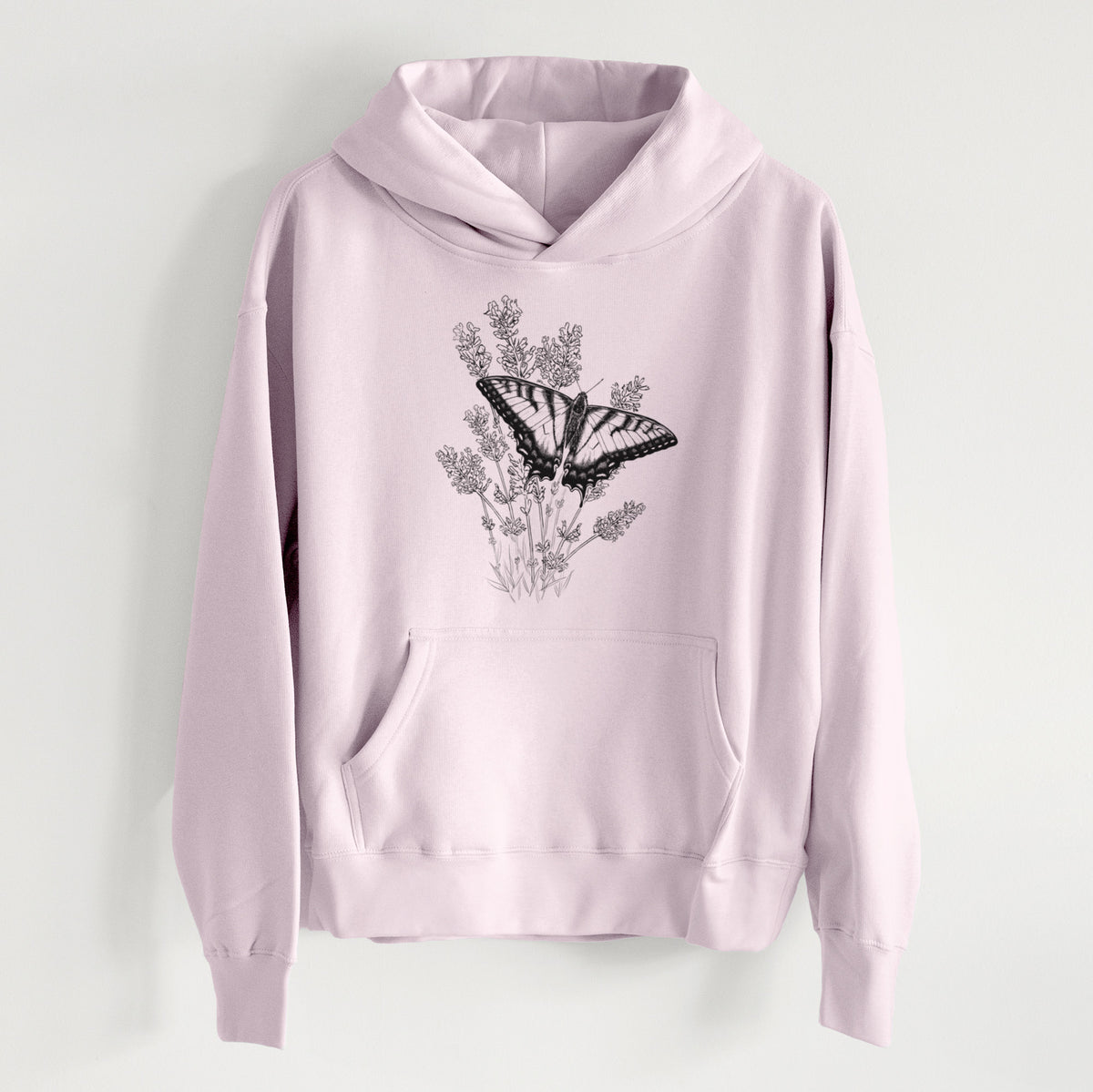 Eastern Tiger Swallowtail with Lavender - Women&#39;s Heavyweight Relaxed Hoodie