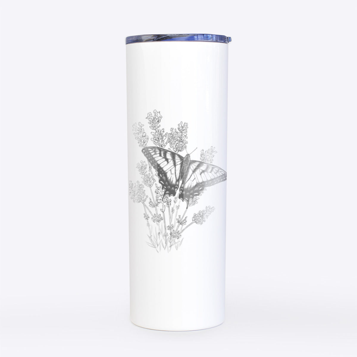 Eastern Tiger Swallowtail with Lavender - 20oz Skinny Tumbler