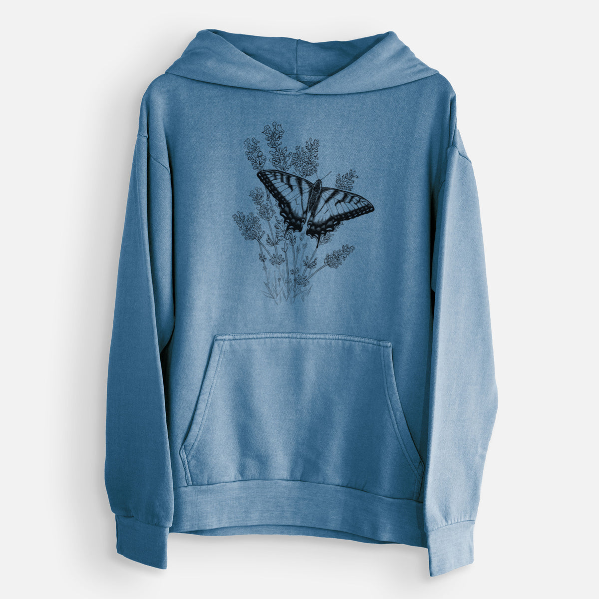 Eastern Tiger Swallowtail with Lavender  - Urban Heavyweight Hoodie