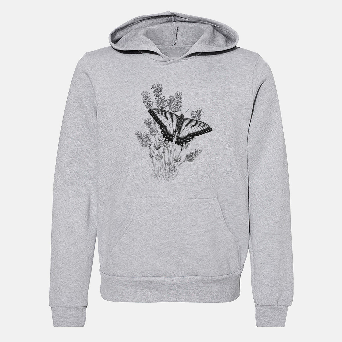 Eastern Tiger Swallowtail with Lavender - Youth Hoodie Sweatshirt