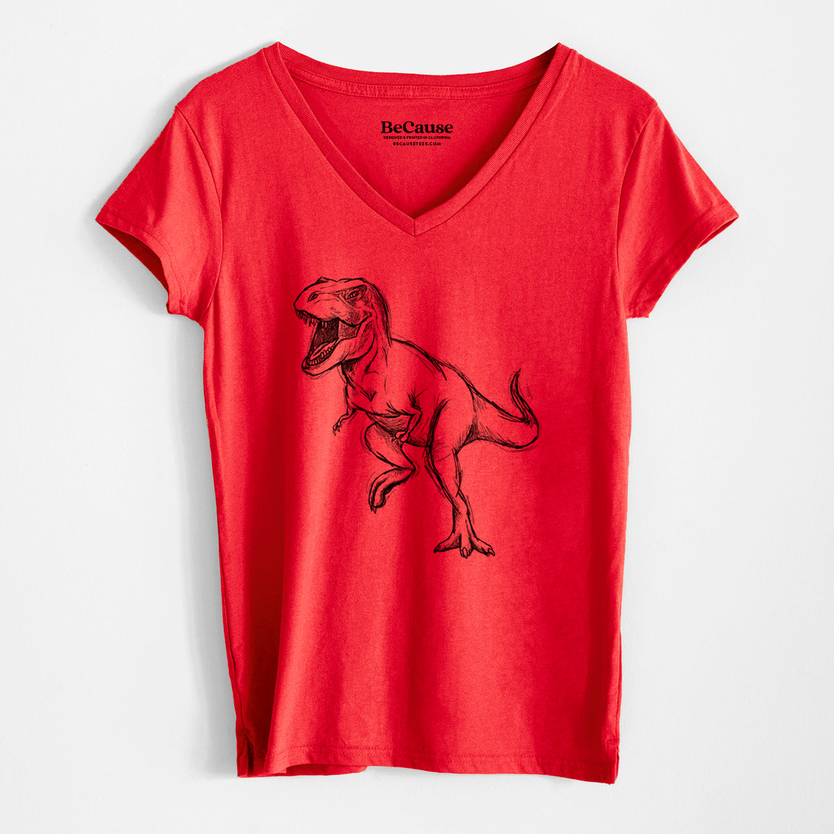 Tyrannosaurus Rex - Women&#39;s 100% Recycled V-neck