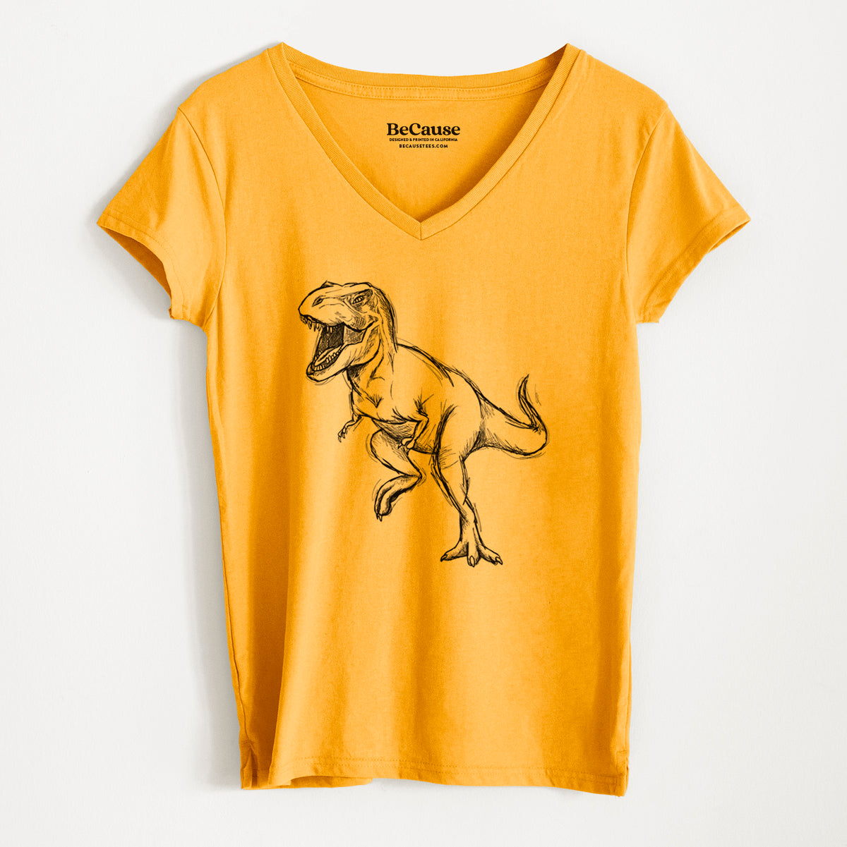 Tyrannosaurus Rex - Women&#39;s 100% Recycled V-neck