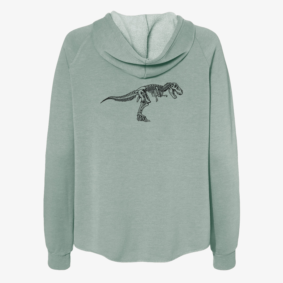 Tyrannosaurus Rex Skeleton - Women&#39;s Cali Wave Zip-Up Sweatshirt