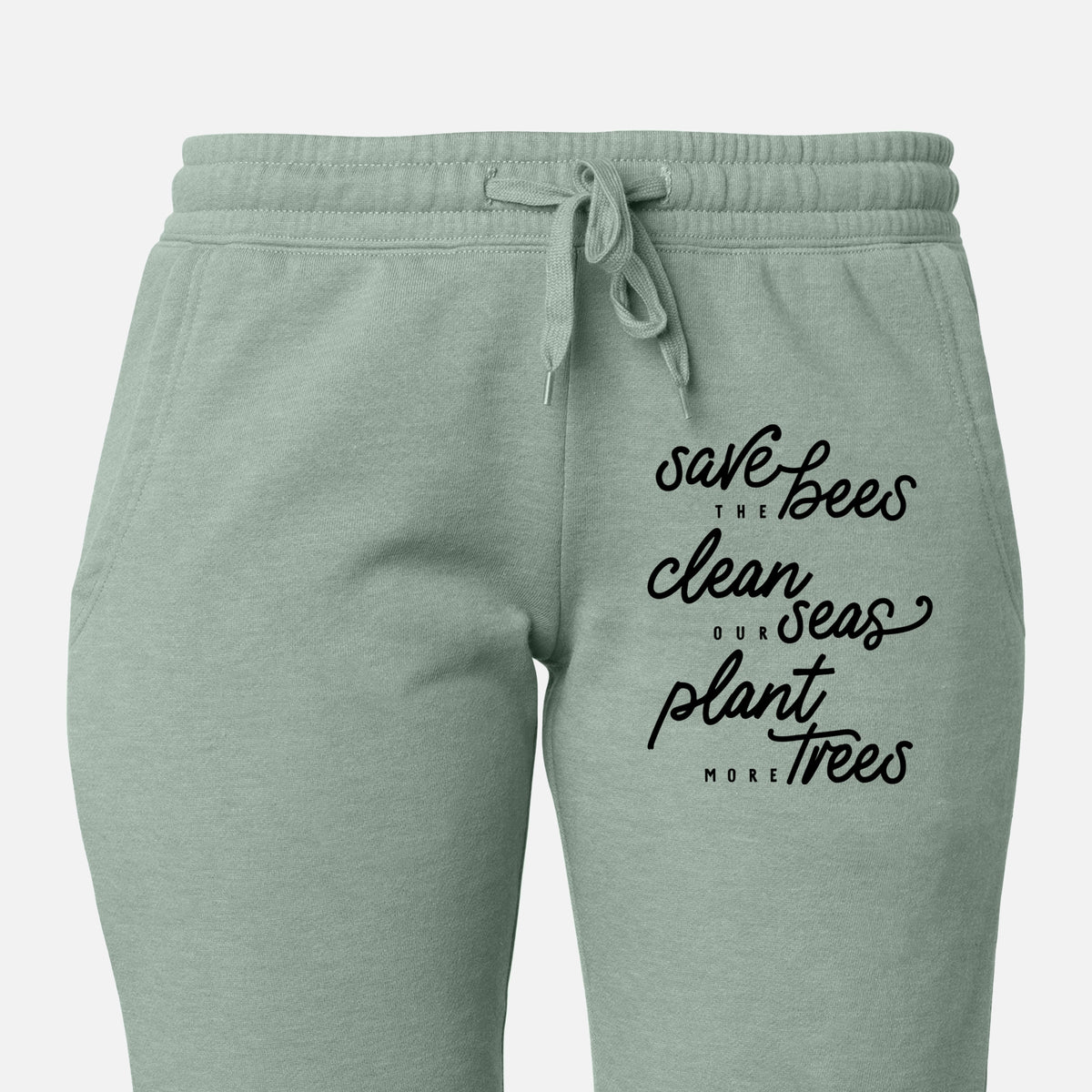 Bees Seas Trees - Typography - Women&#39;s Cali Wave Jogger Sweatpants