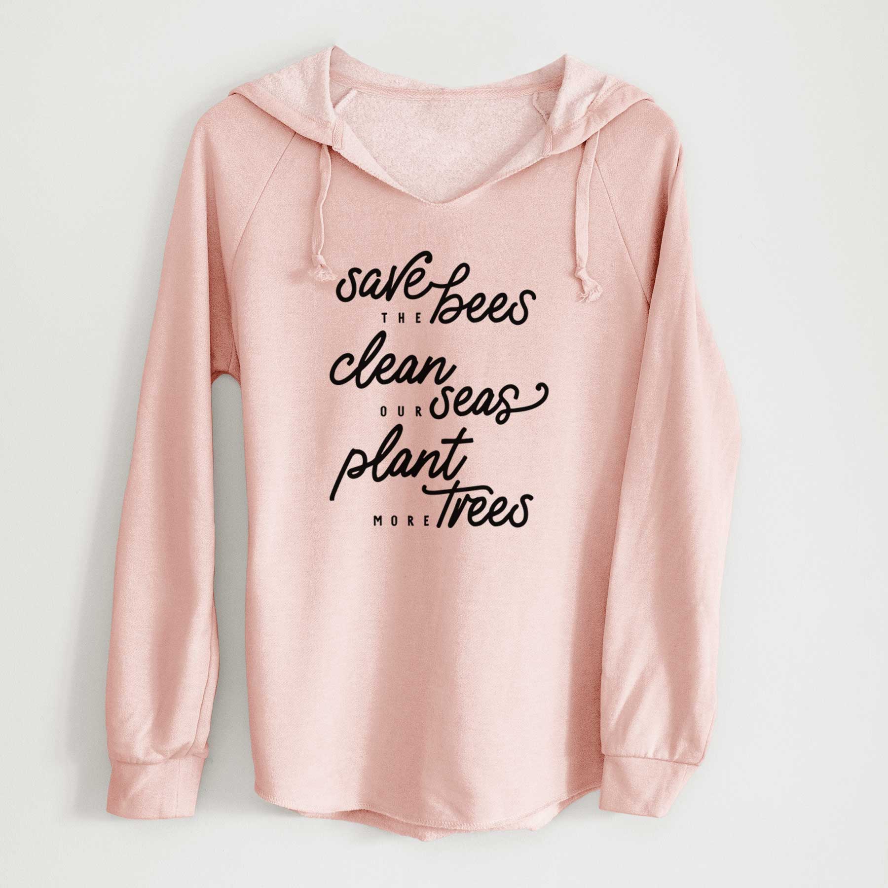 Bees Seas Trees - Typography - Cali Wave Hooded Sweatshirt