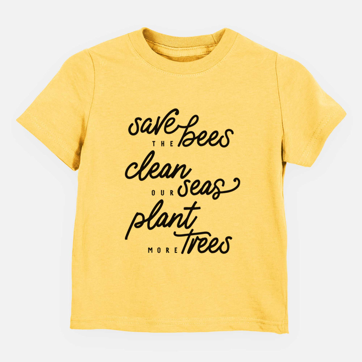 Bees Seas Trees - Typography - Kids Shirt