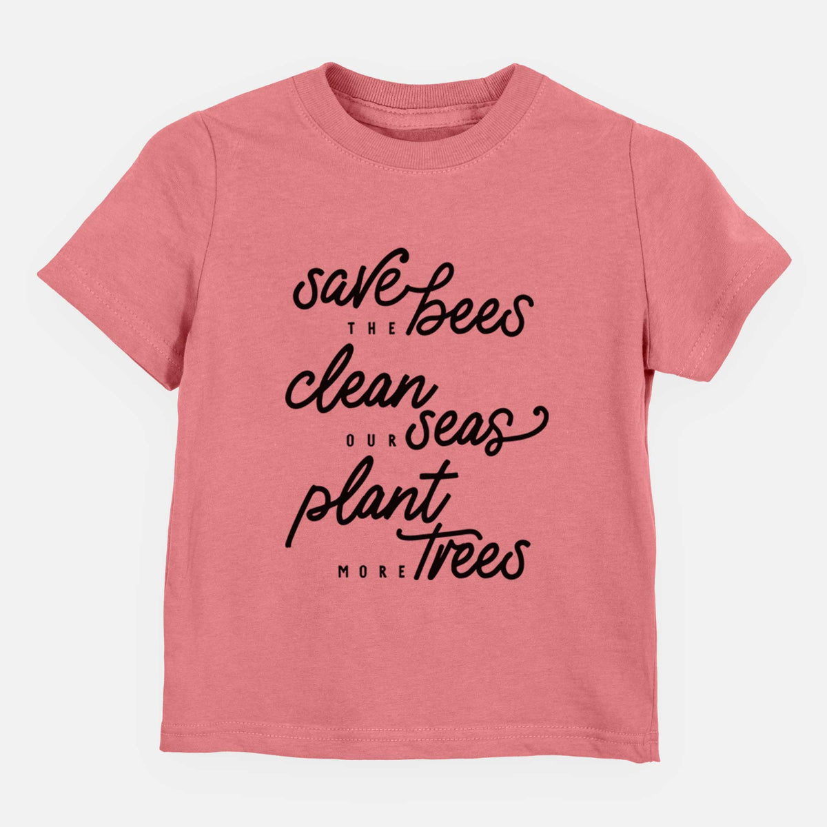 Bees Seas Trees - Typography - Kids Shirt