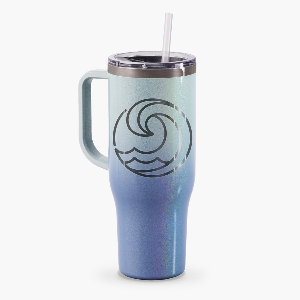 Tidal Wave Circle - 40oz Tumbler with Handle