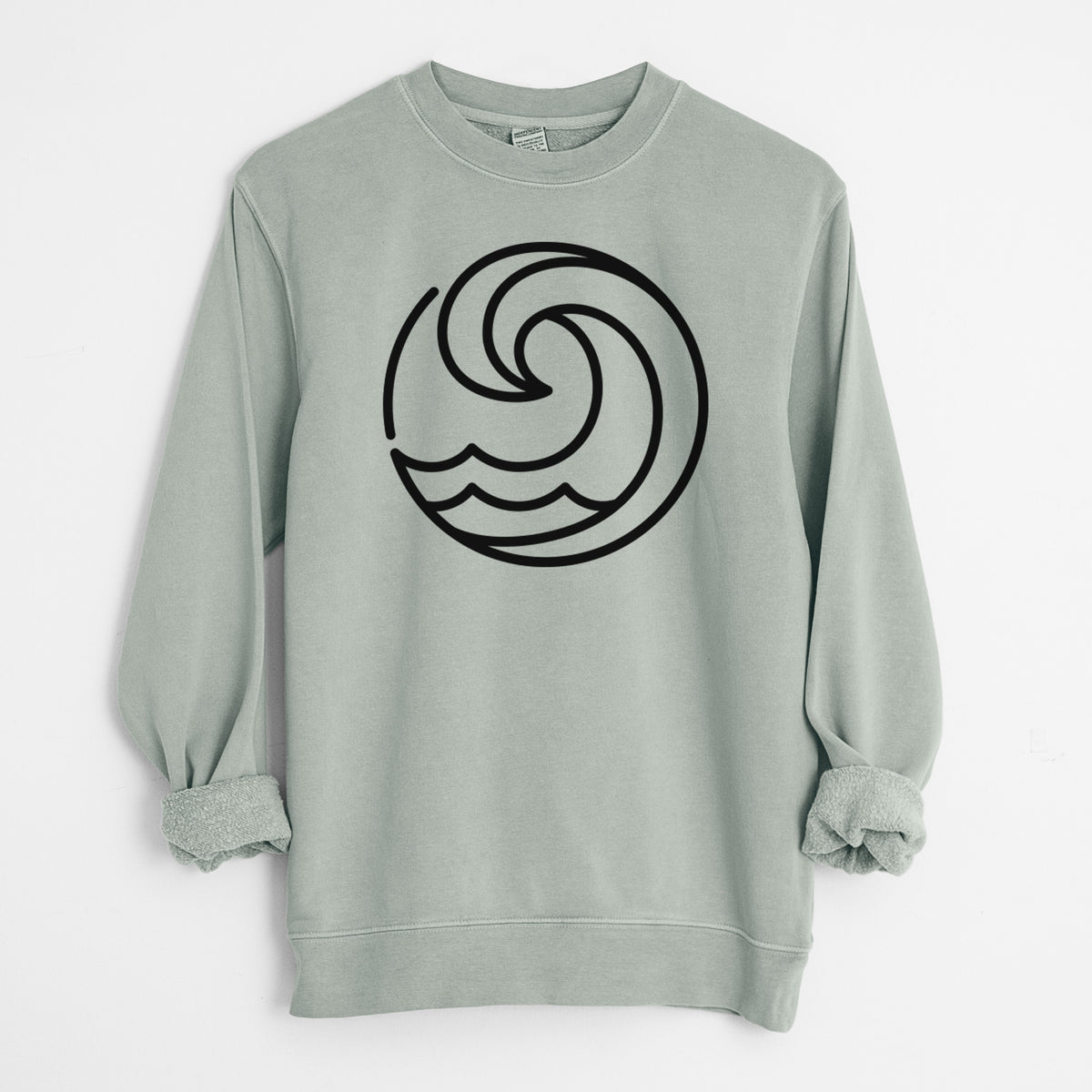 Tidal Wave Circle - Unisex Pigment Dyed Crew Sweatshirt