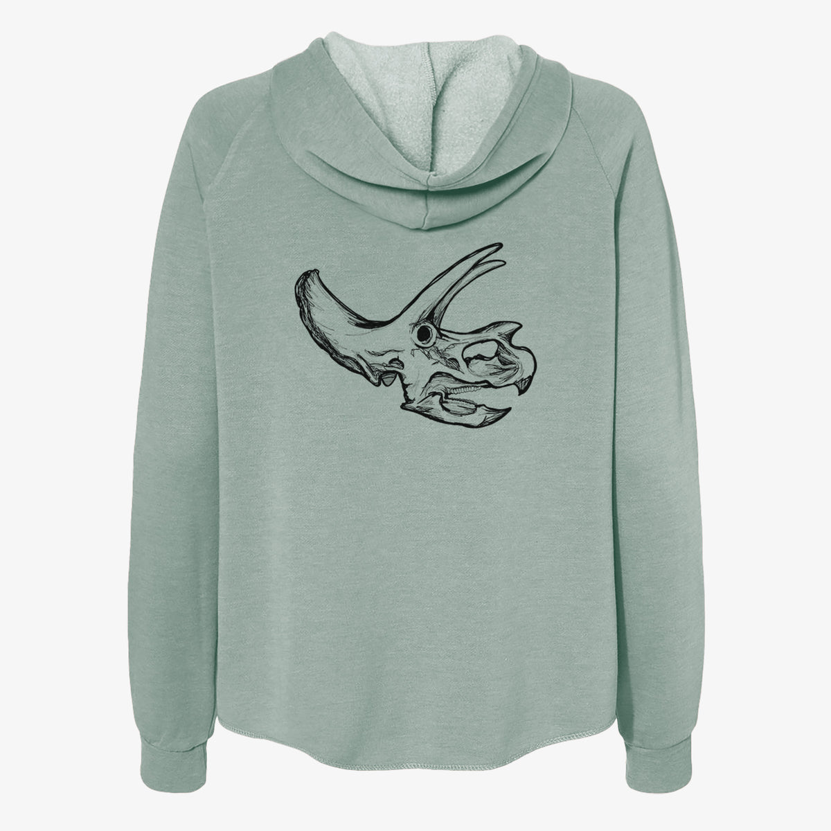 Triceratops Skull - Women&#39;s Cali Wave Zip-Up Sweatshirt