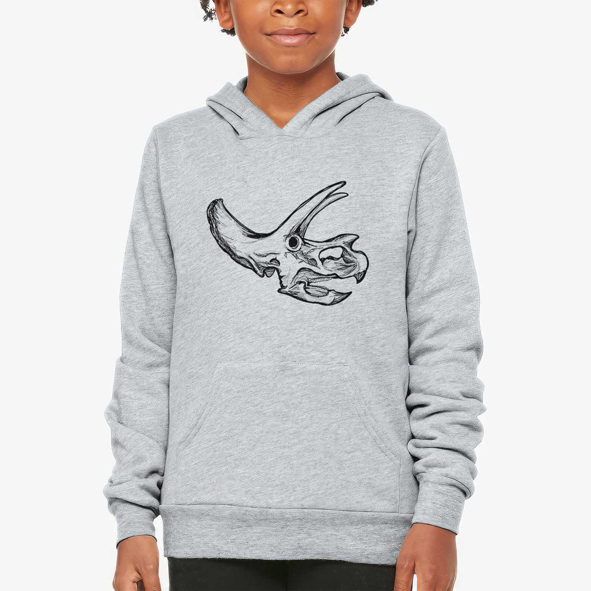 Triceratops Skull - Youth Hoodie Sweatshirt