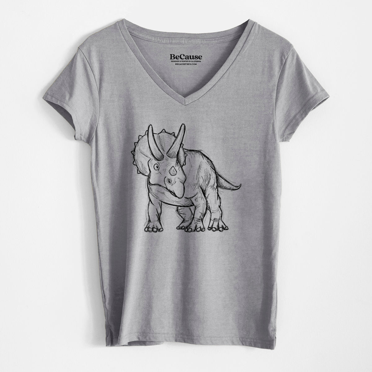 Triceratops Horridus - Women&#39;s 100% Recycled V-neck