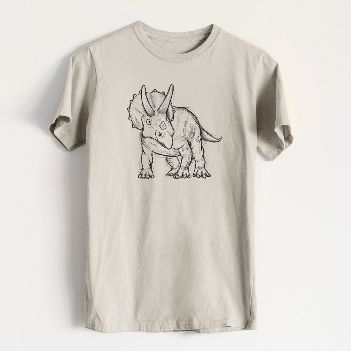 Triceratops Horridus - Heavyweight Men&#39;s 100% Organic Cotton Tee