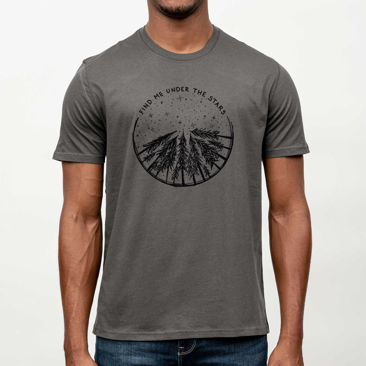 Find Me Under the Stars -  Mineral Wash 100% Organic Cotton Short Sleeve