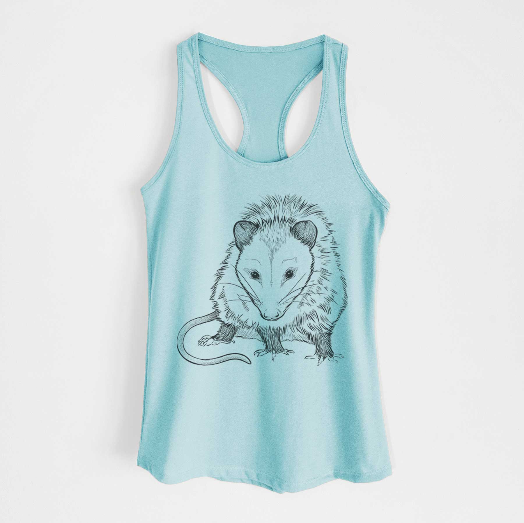 Virginia Opossum - Didelphis virginiana - Women's Racerback Tanktop