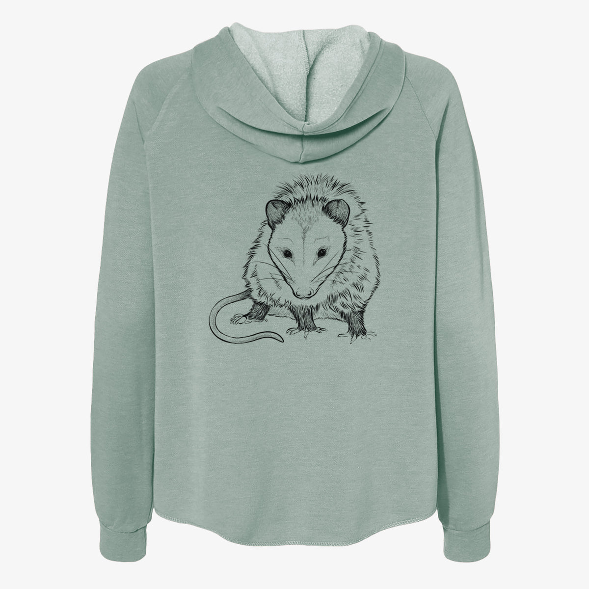 Virginia Opossum - Didelphis virginiana - Women&#39;s Cali Wave Zip-Up Sweatshirt