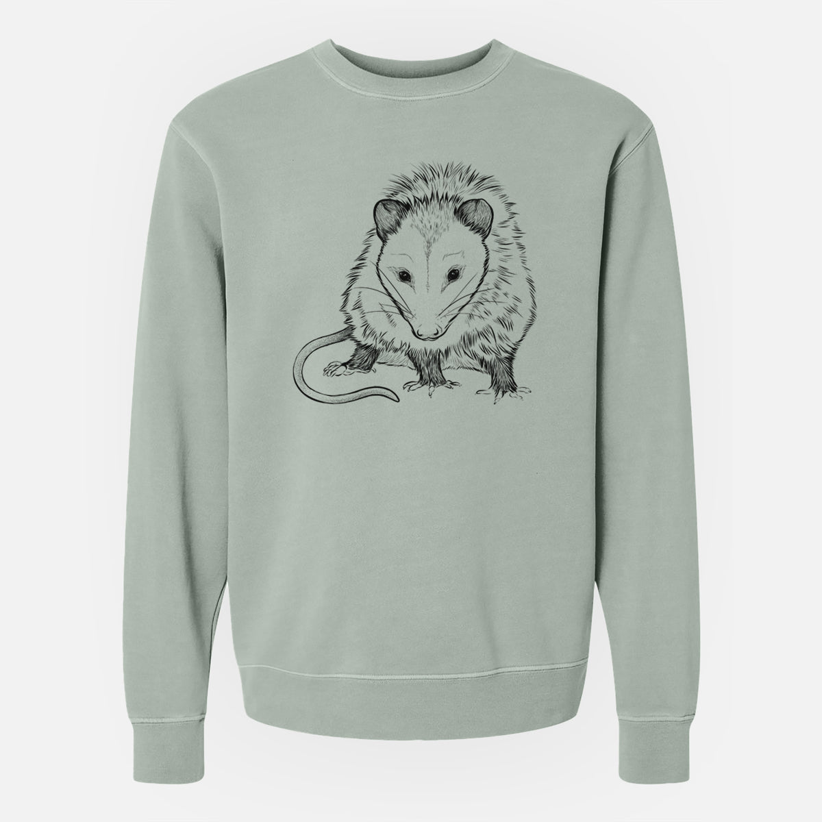 Virginia Opossum - Didelphis virginiana - Unisex Pigment Dyed Crew Sweatshirt