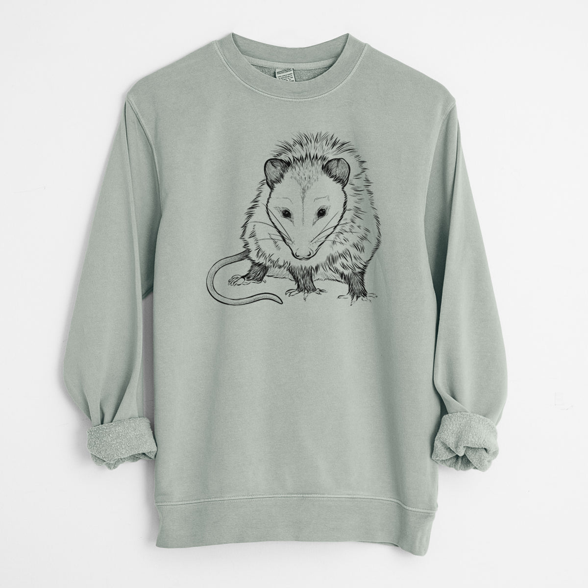 Virginia Opossum - Didelphis virginiana - Unisex Pigment Dyed Crew Sweatshirt