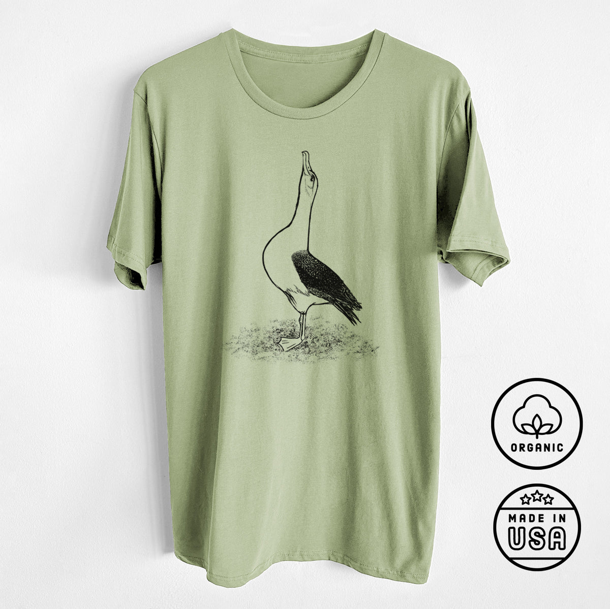 Diomedea exulans - Wandering Albatross - Unisex Crewneck - Made in USA - 100% Organic Cotton