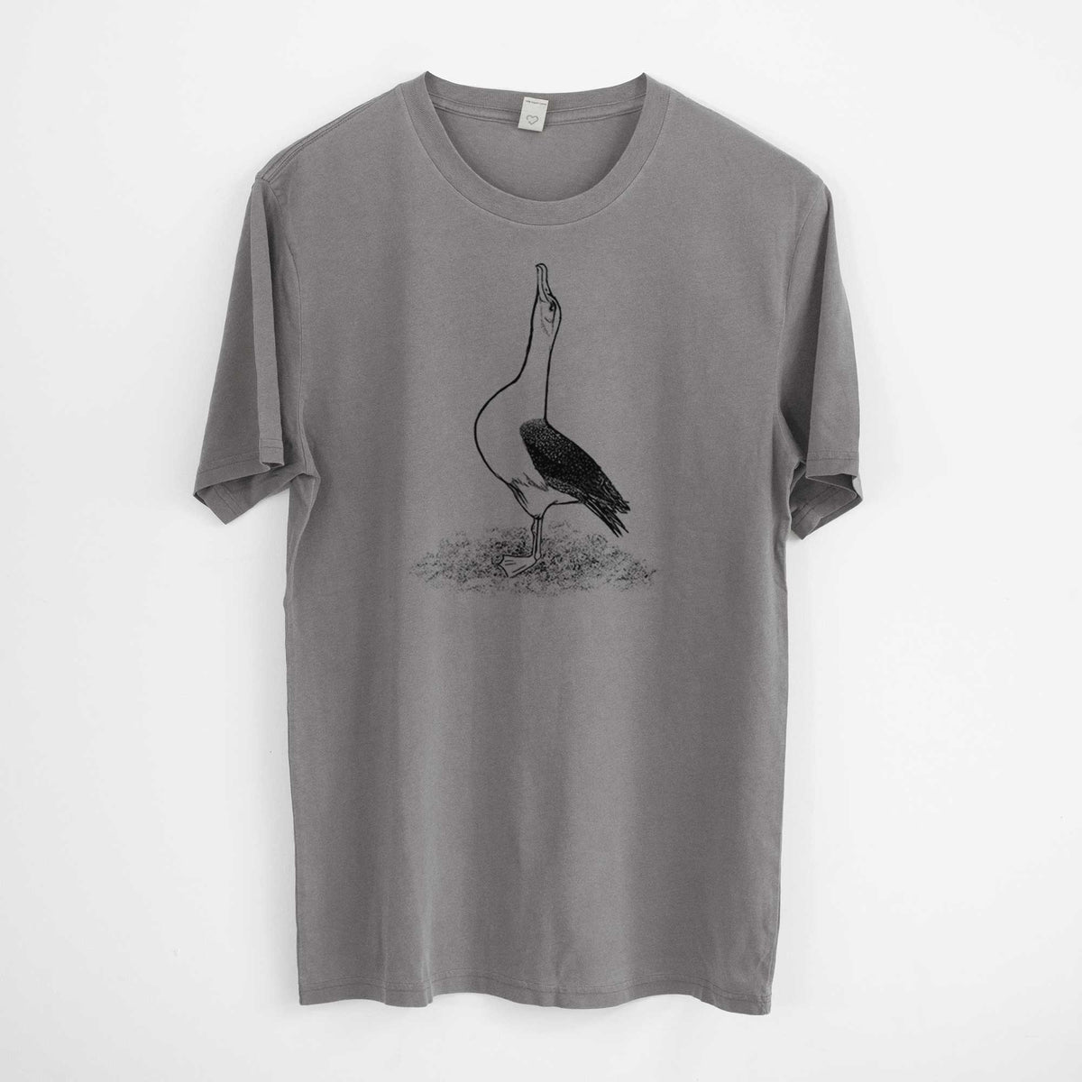 Diomedea exulans - Wandering Albatross -  Mineral Wash 100% Organic Cotton Short Sleeve