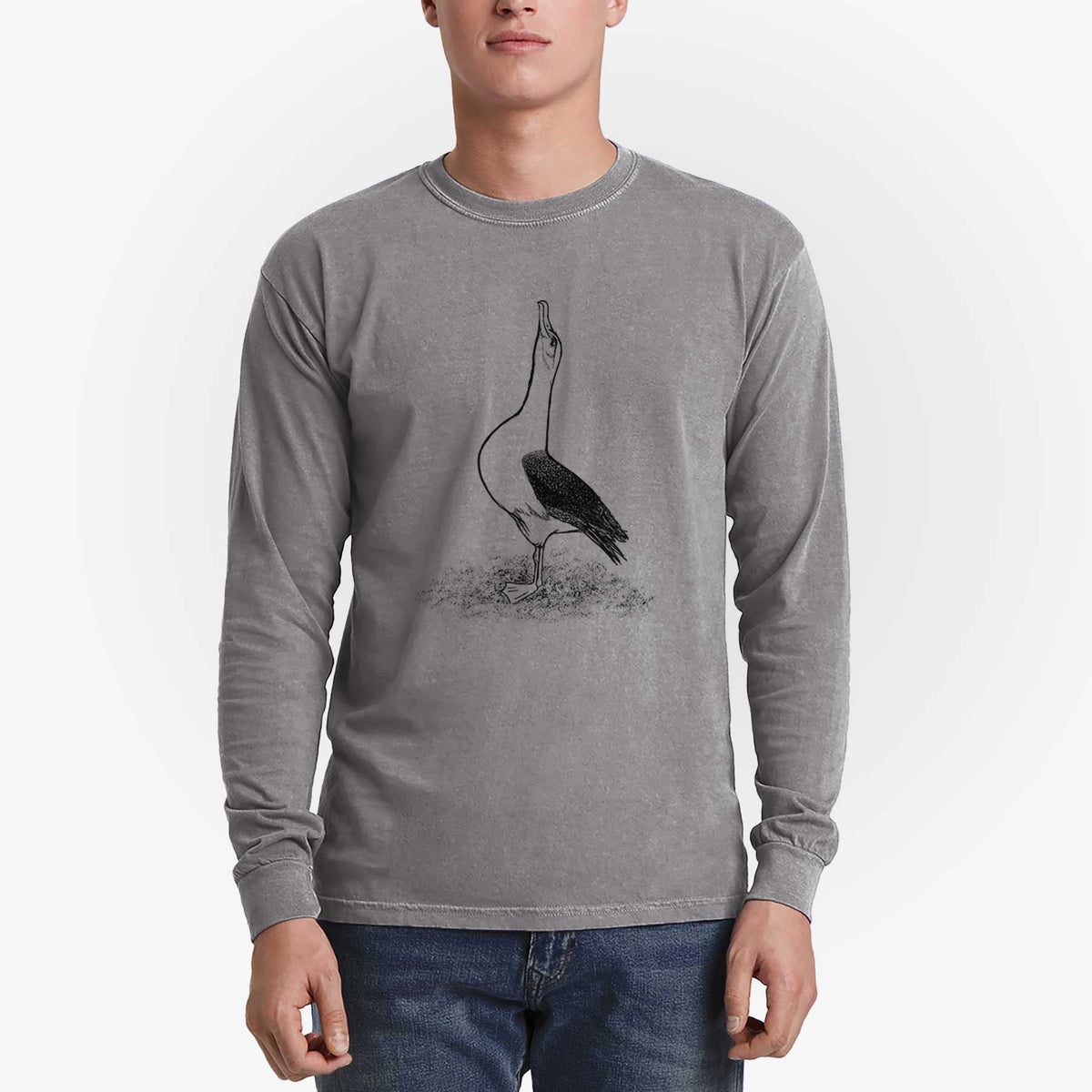 Diomedea exulans - Wandering Albatross - Heavyweight 100% Cotton Long Sleeve