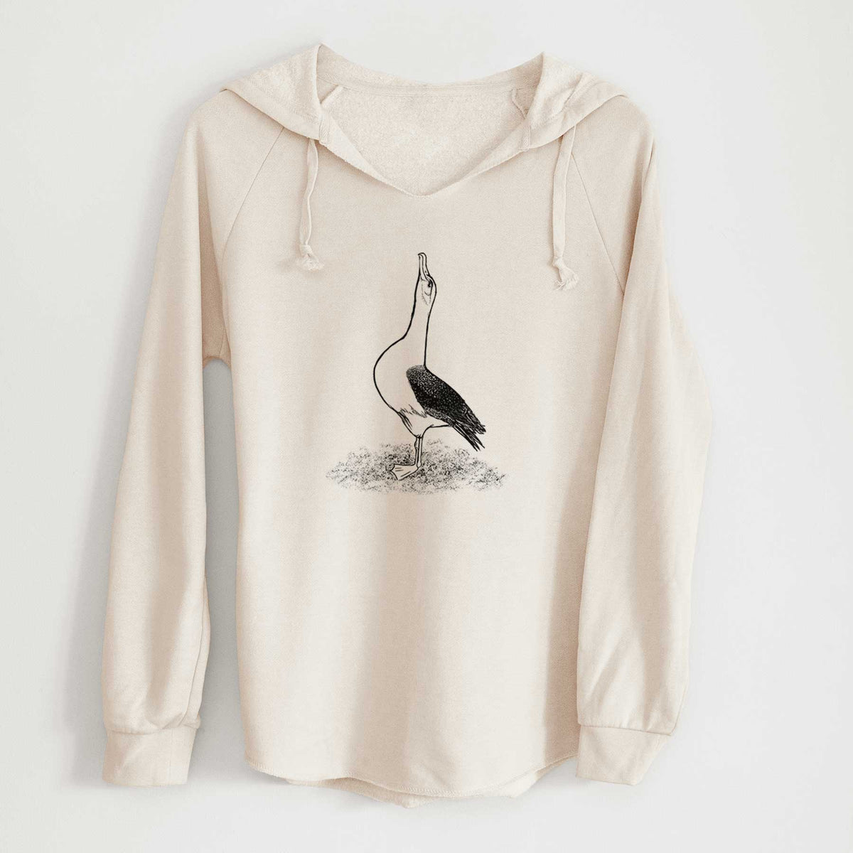 Diomedea exulans - Wandering Albatross - Cali Wave Hooded Sweatshirt