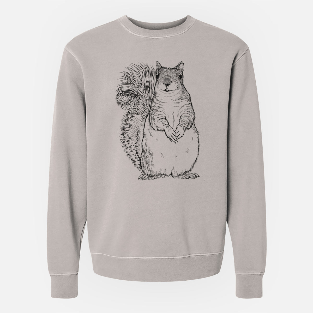 Western Grey Squirrel - Sciurus griseus - Unisex Pigment Dyed Crew Sweatshirt