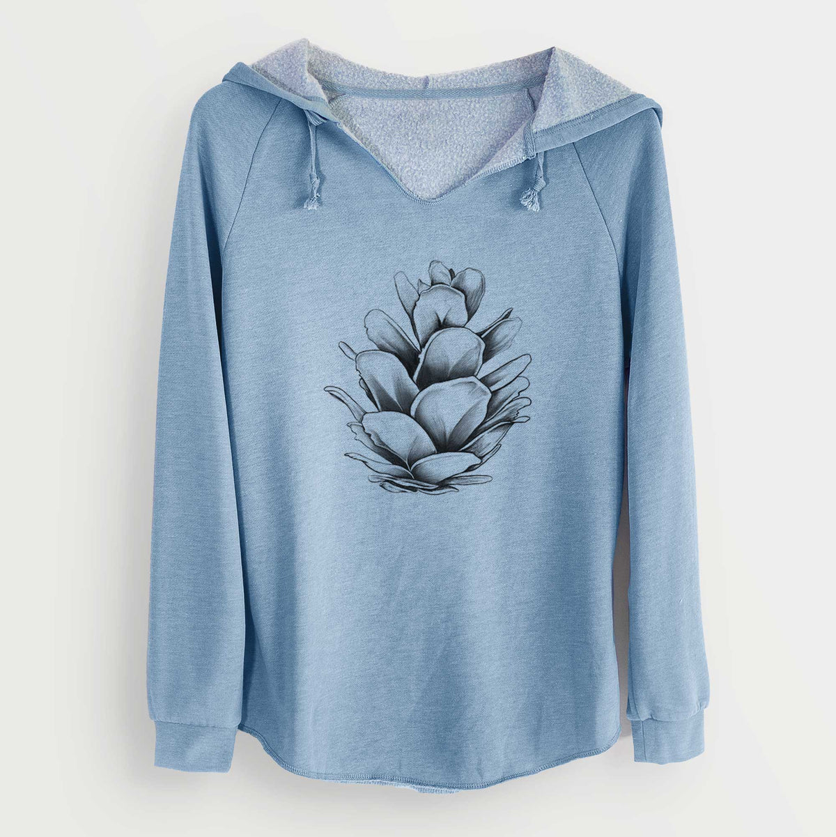Tsuga heterophylla - Western Hemlock Pine Cone - Cali Wave Hooded Sweatshirt