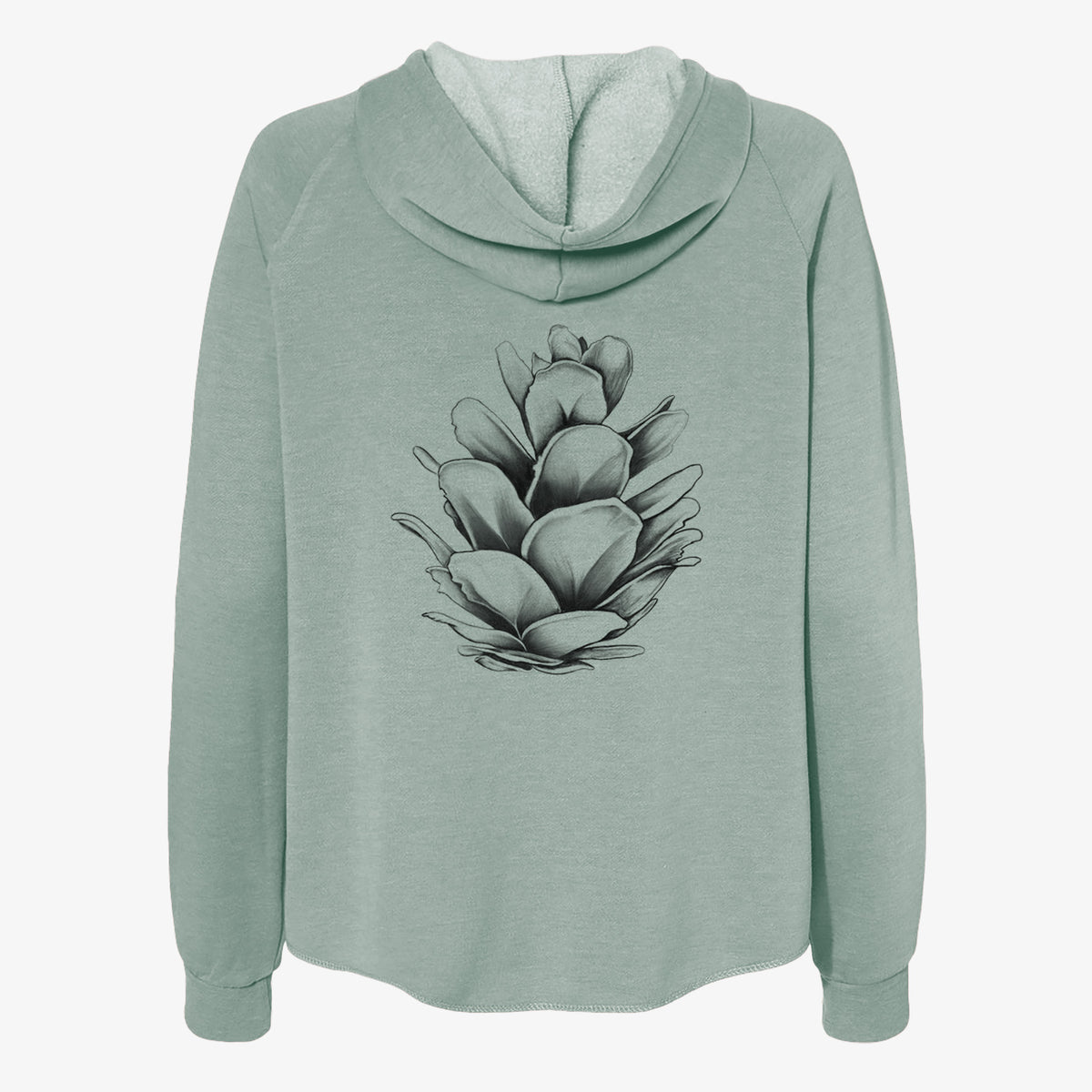 Tsuga heterophylla - Western Hemlock Pine Cone - Women&#39;s Cali Wave Zip-Up Sweatshirt